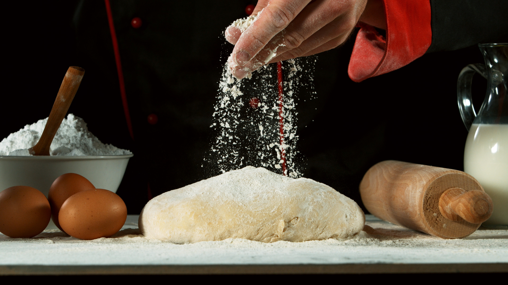 Chef Making Pizza Dough